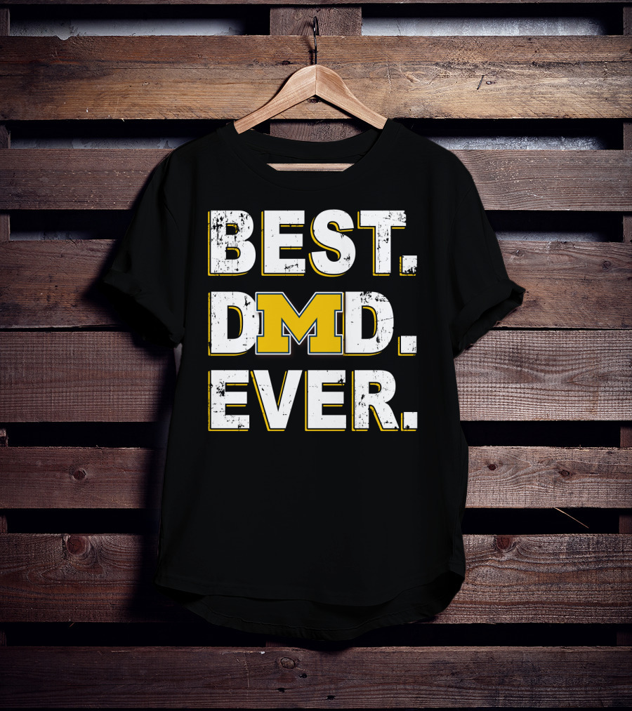 Best Dad Ever Michigan M Logo Wolverines T-Shirt