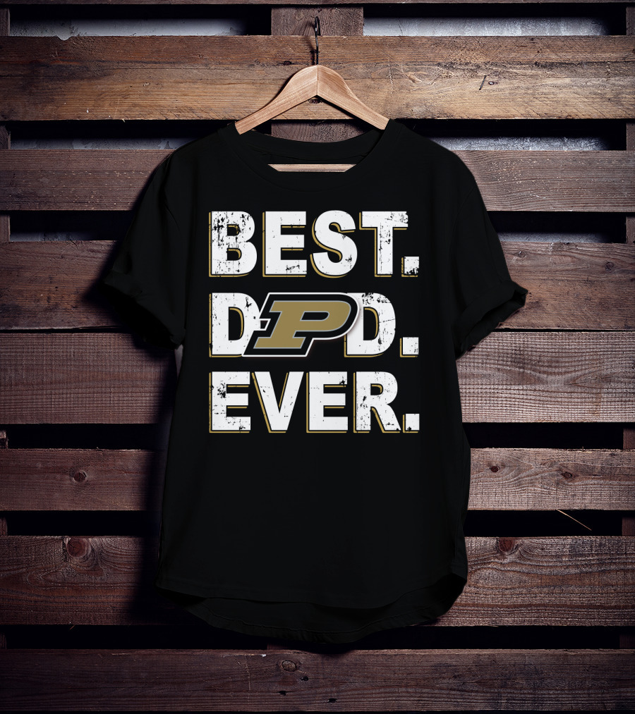 Best Dad Ever Purdue Boilermakers Logo P Education T-Shirt