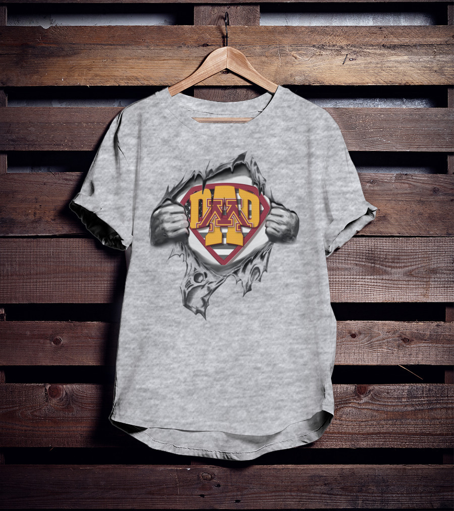 Superdad Minnesota Golden Gophers Logo Hero T-Shirt