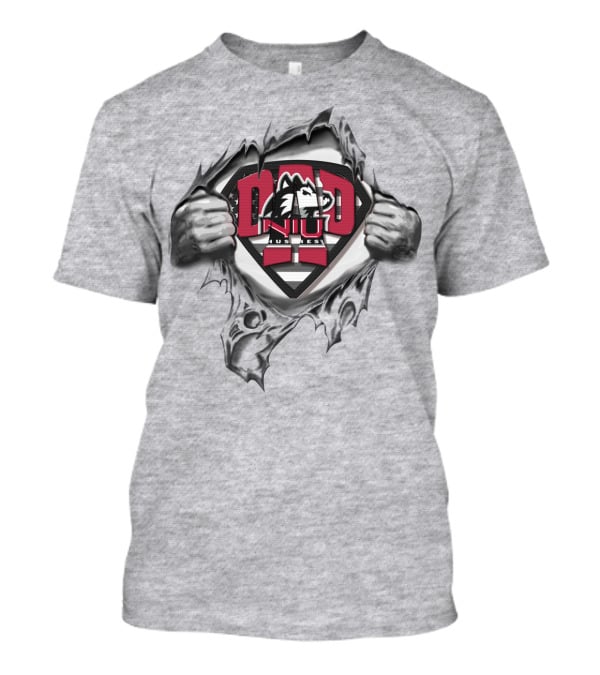 Superdad Niu Huskies Logo Design Northern Illinois University Loyalty T-Shirt