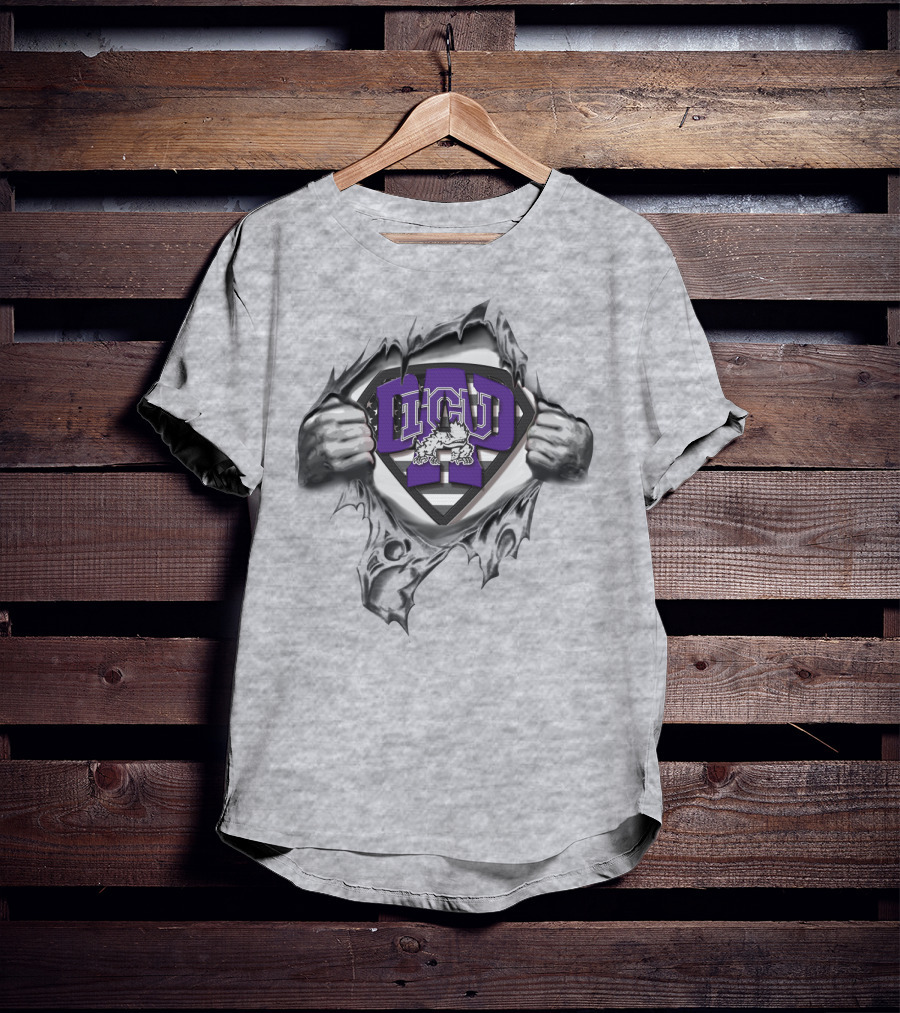 Superdad Tcu Horned Frogs Logo Superman T-Shirt