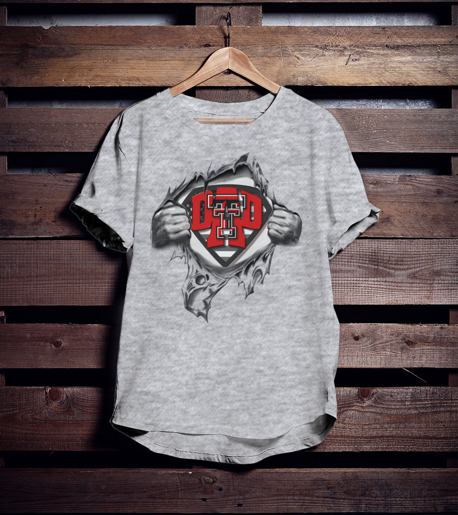SUPERDAD Texas Tech Red Raiders TTU Superhero T-Shirt