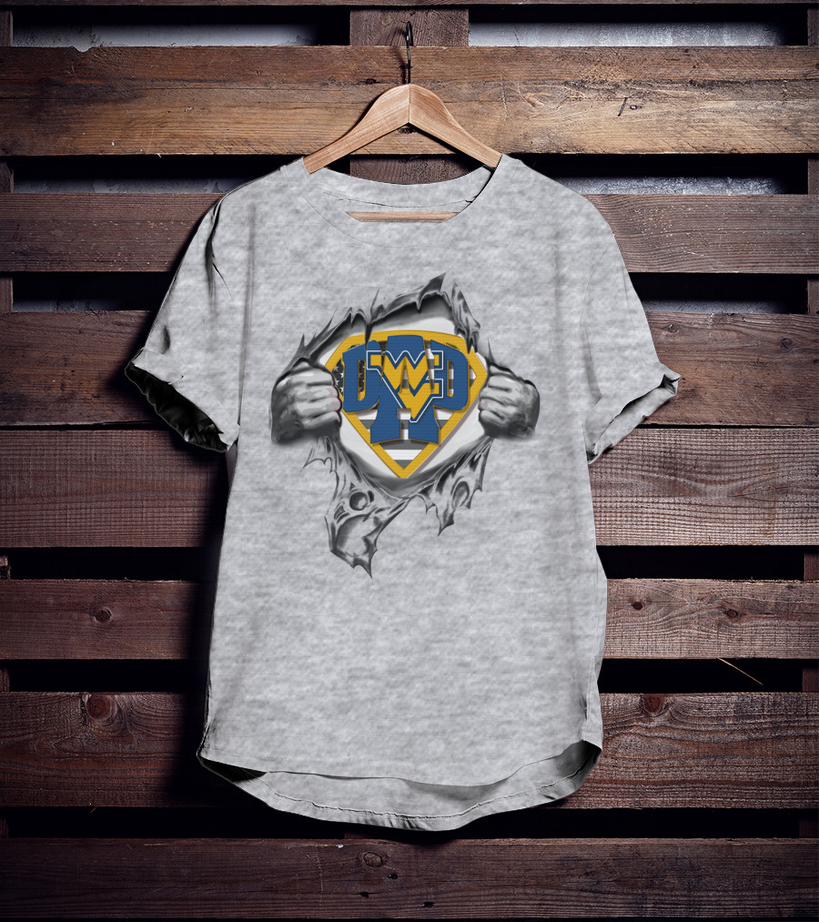 West Virginia Mountaineers Superdad Hero Emblem T-Shirt