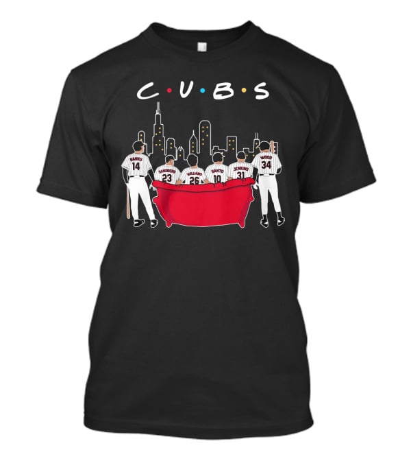 Cubs Friends Chicago Skyline Banks Sandberg Williams Santo Jenkins Wood T-Shirt