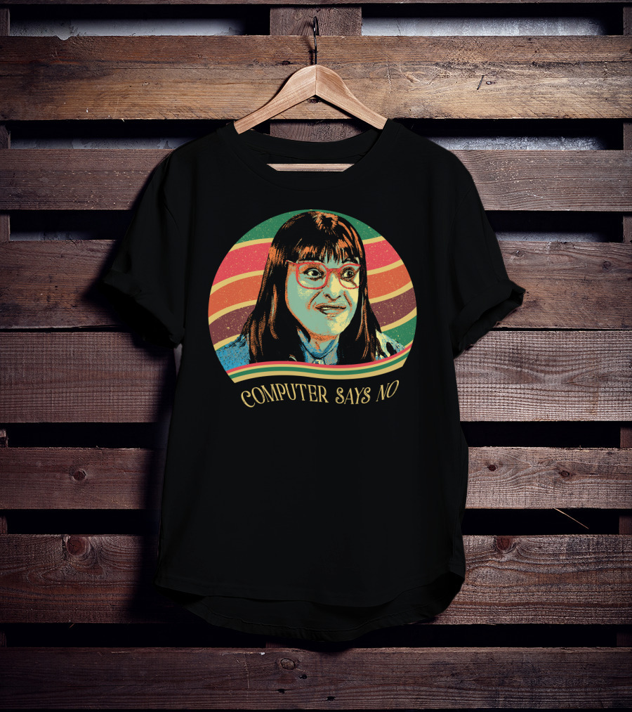 Carol Beer Computer Says No Vintage Rainbow T-Shirt