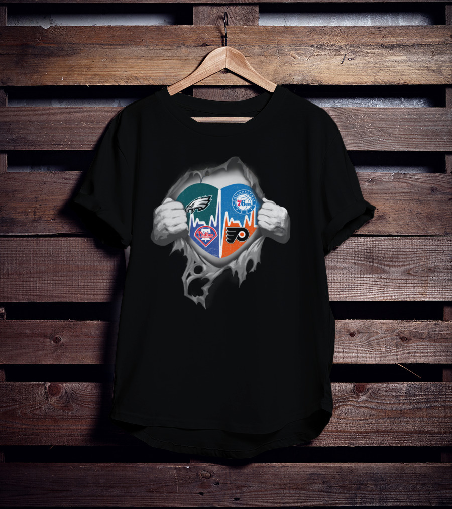 Eagles 76ers Phillies Flyers Philadelphia Fan Pride T-Shirt