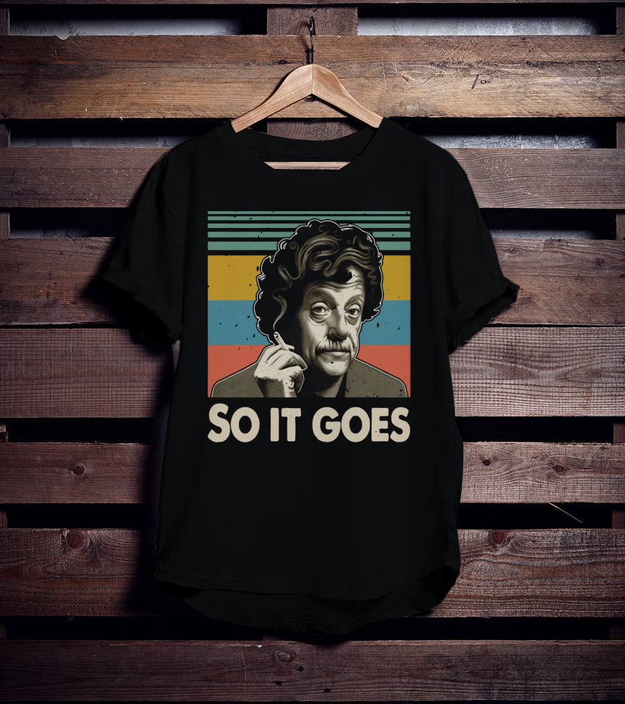 Kurt Vonnegut So It Goes Retro Stripes T-Shirt