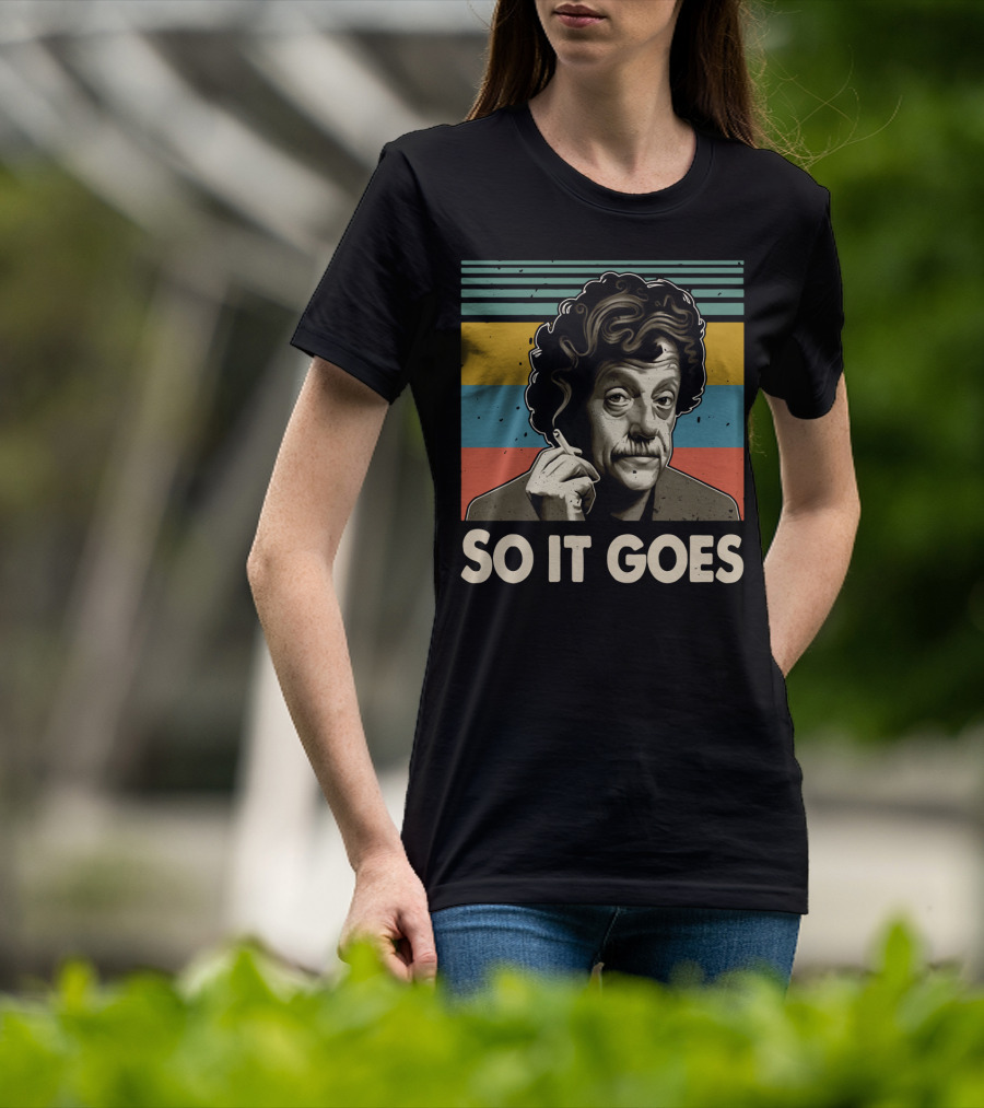 Kurt Vonnegut So It Goes Retro Stripes T-Shirt