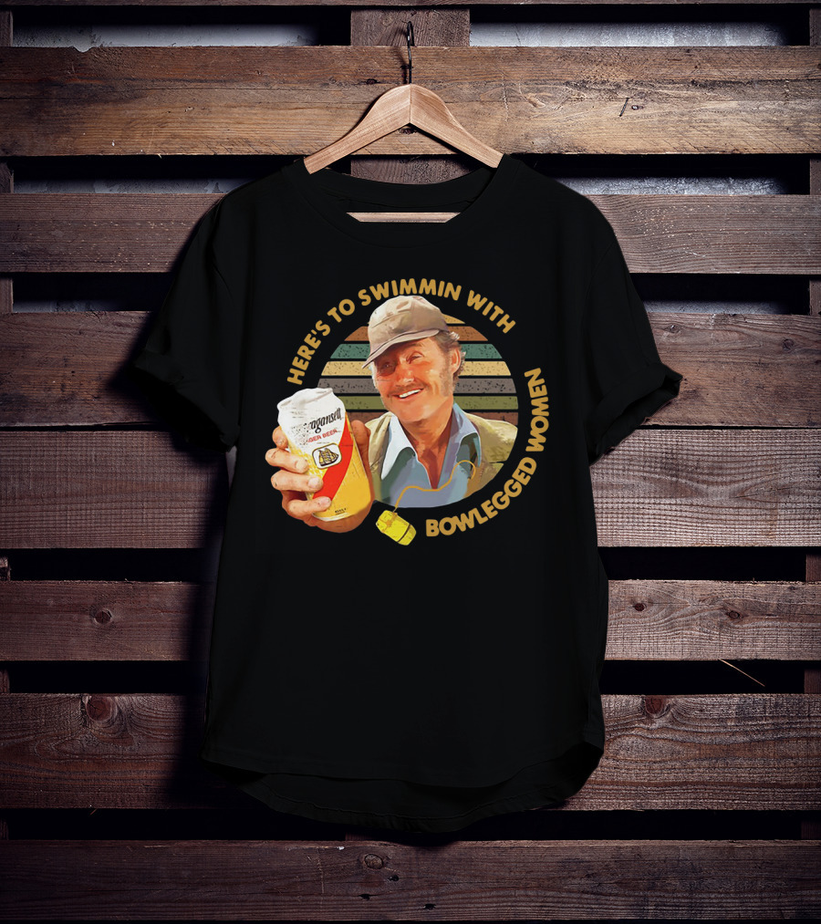 Quint Jaws Here’s To Swimmin With Bowlegged Women Vintage Beer Scene T-Shirt