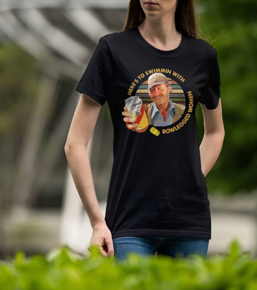 Quint Jaws Here’s To Swimmin With Bowlegged Women Vintage Beer Scene T-Shirt