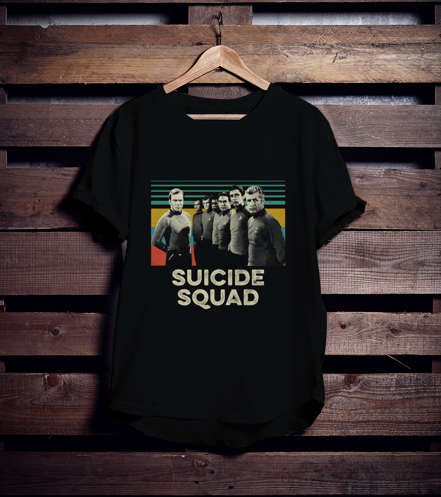 Suicide Squad Star Trek Crew Retro Stripes T-Shirt