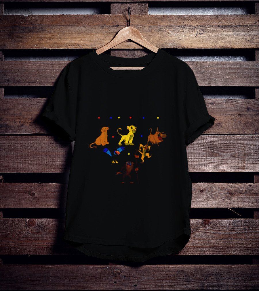The Lion King Friends Characters With Iconic Sitcom Style Dots T-Shirt