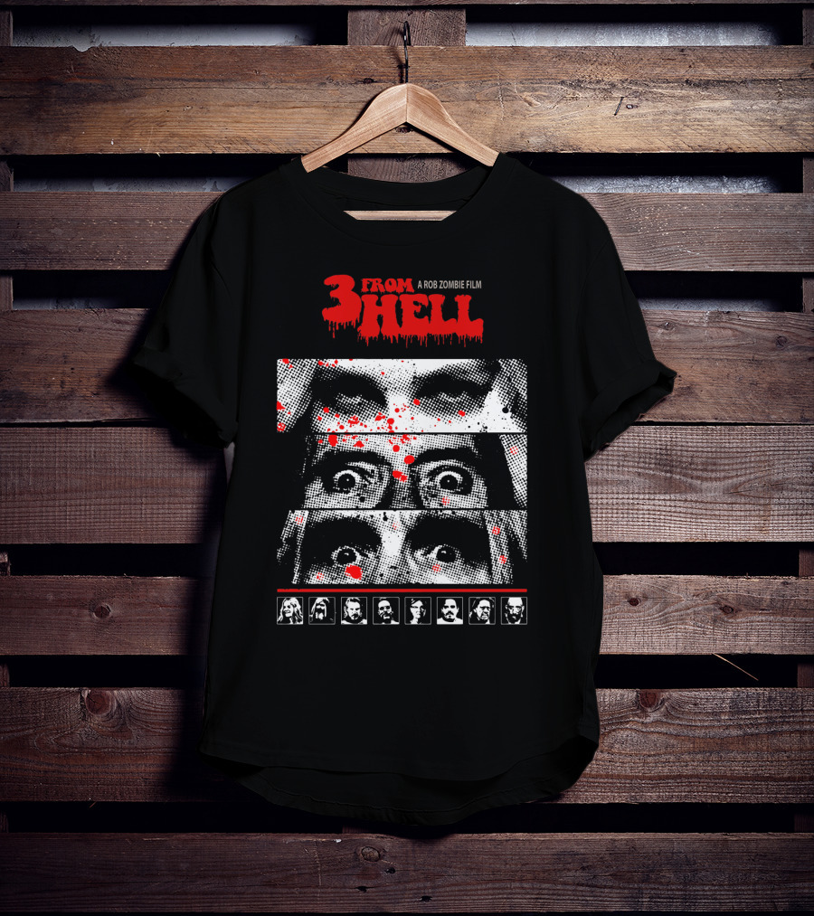 From Hell A Rob Zombie Film Bloody Faces And Cast Photography T-Shirt