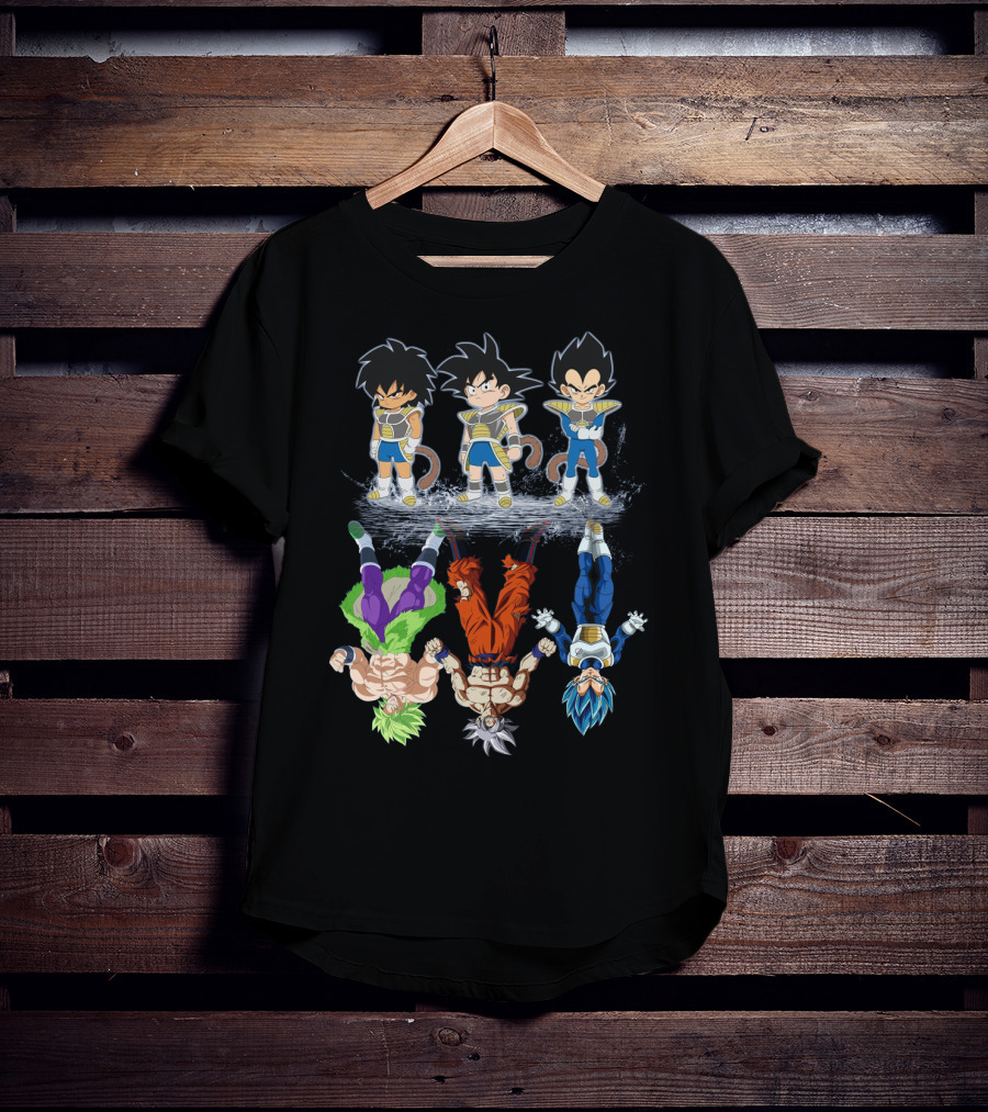 Broly Goku Vegeta Saiyan Evolution Half Saiyan Half Saiyan Gods T-Shirt