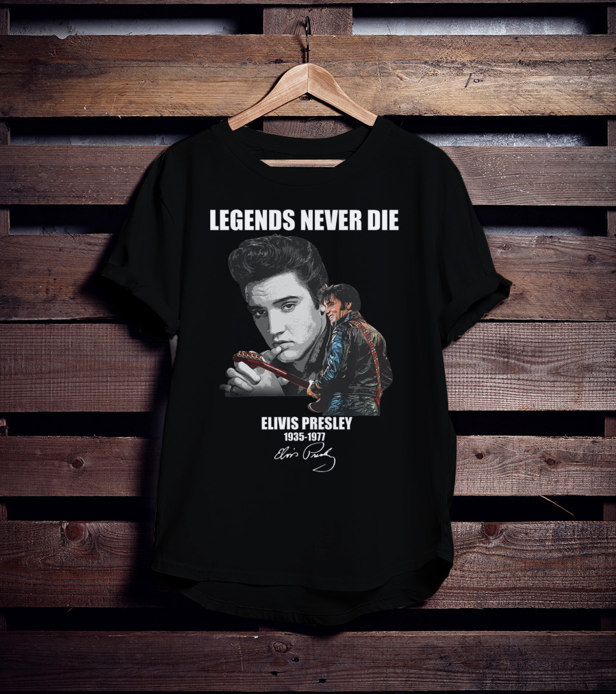 Legends Never Die Elvis Presley 1935-1977 Signature T-Shirt