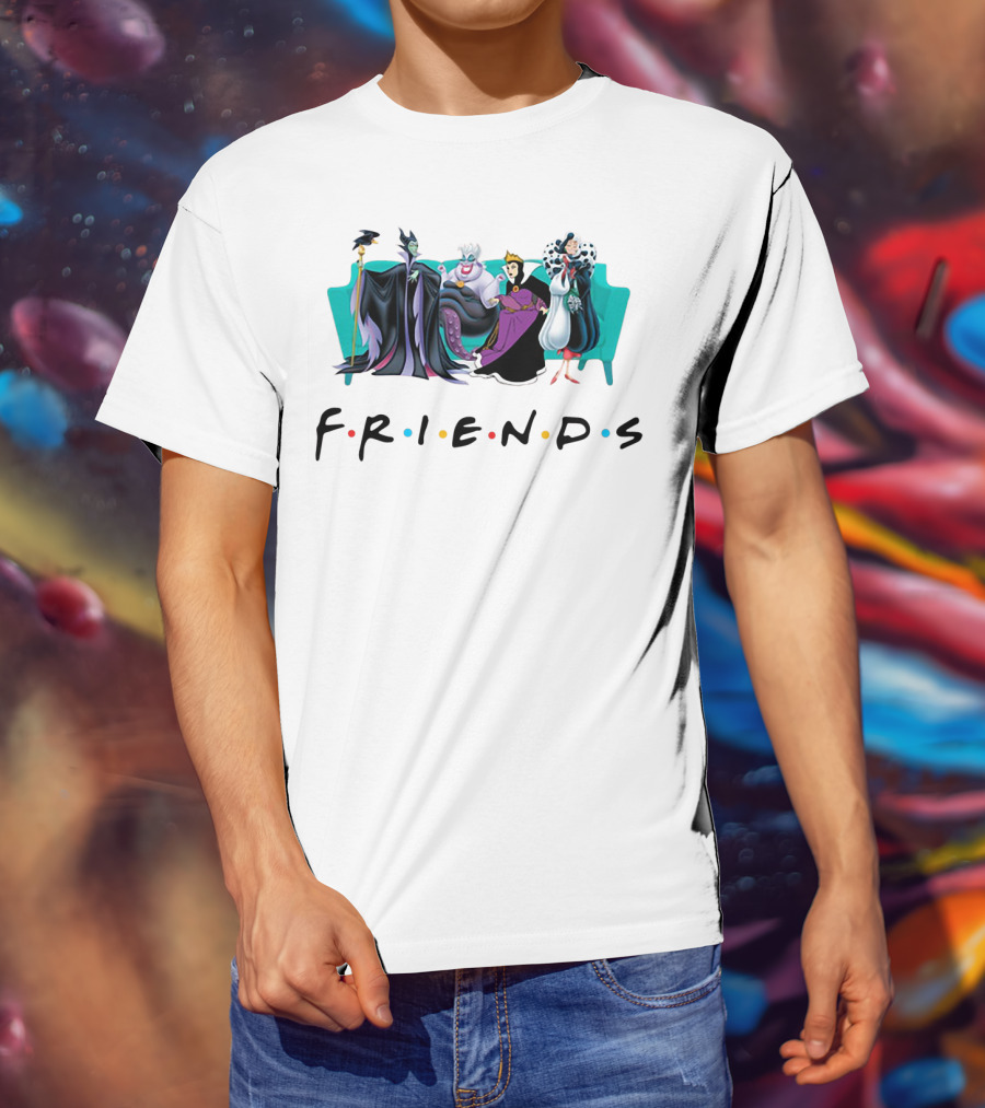 Disney Villain Queens Friends Parody With Cruella De Vil T-Shirt