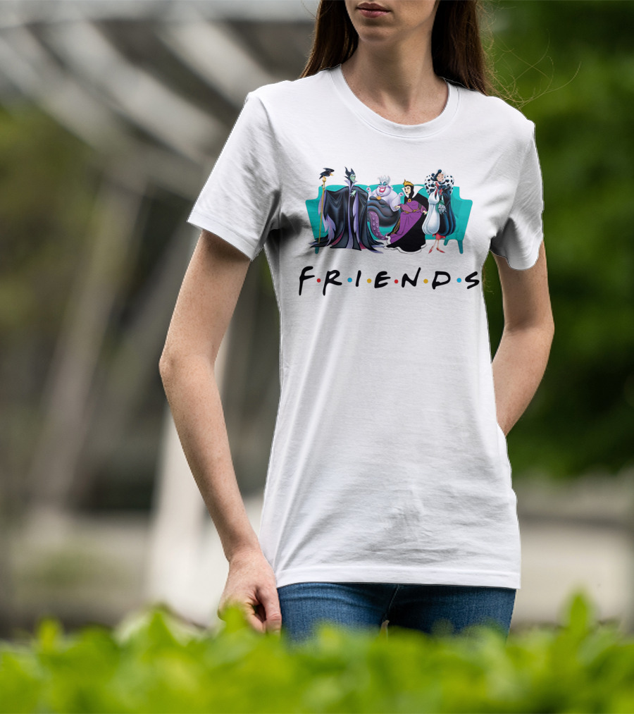 Disney Villain Queens Friends Parody With Cruella De Vil T-Shirt