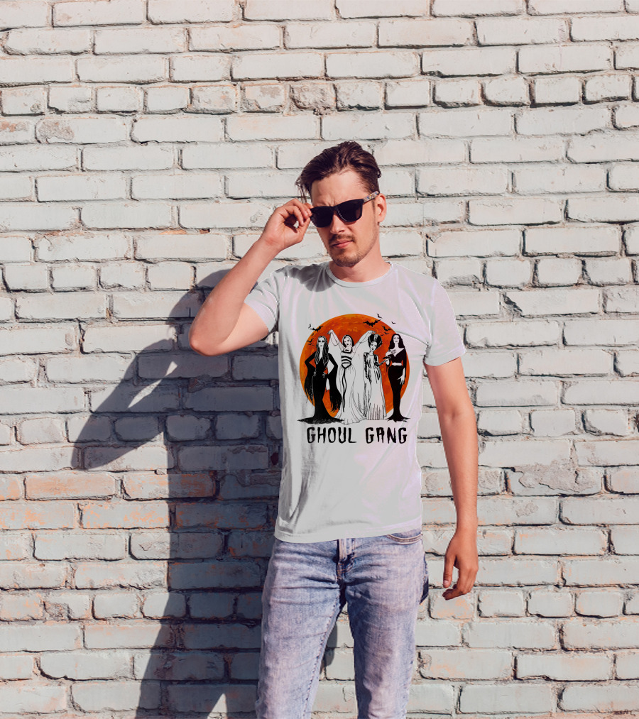 Halloween Ghoul Gang Moonlit Witches And Vampires T-Shirt