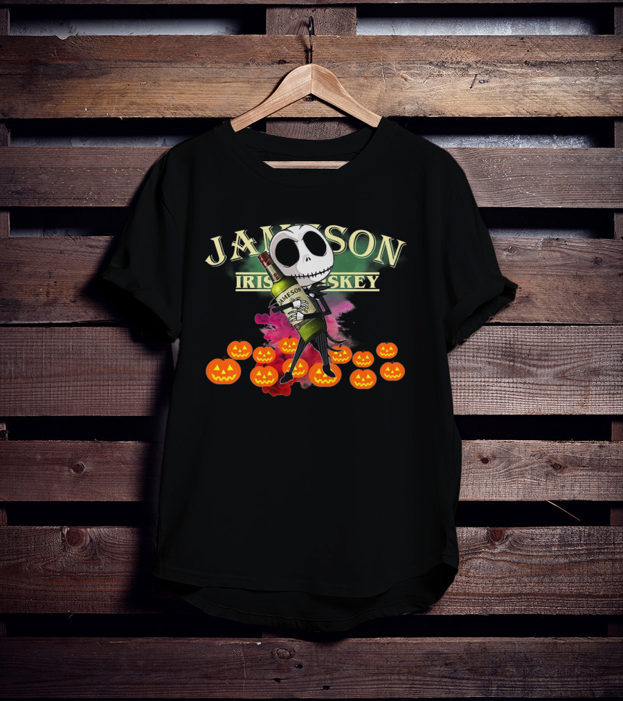 Jack Skellington Jameson Irish Whiskey Pumpkins T-Shirt