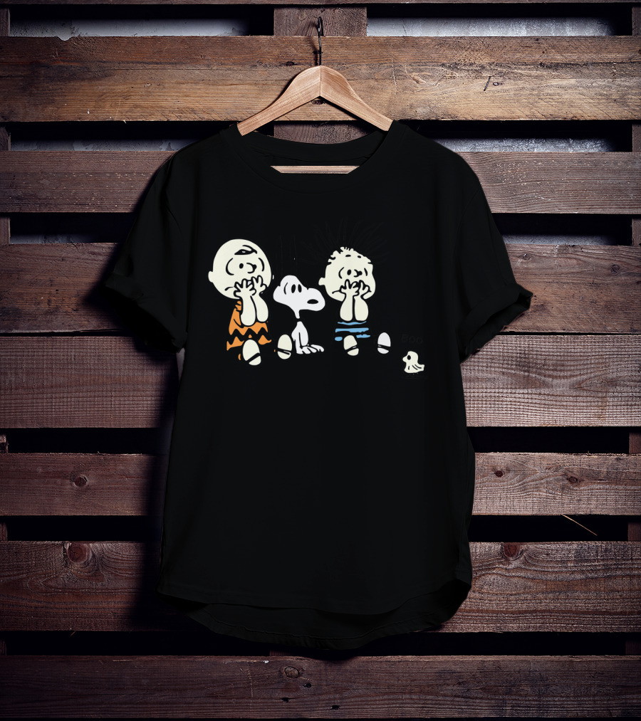 Peanuts Snoopy Charlie Brown Christmas Boo Spooky Scene T-Shirt