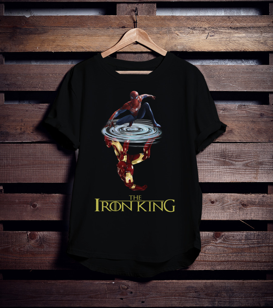 Spider Man Reflection Iron Man The Iron King T-Shirt