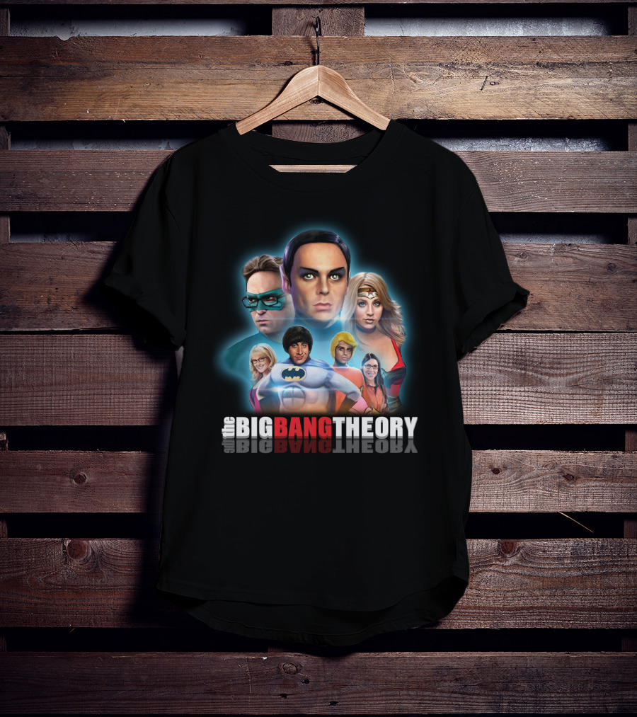 The Big Bang Theory Justice League Parody Characters T-Shirt