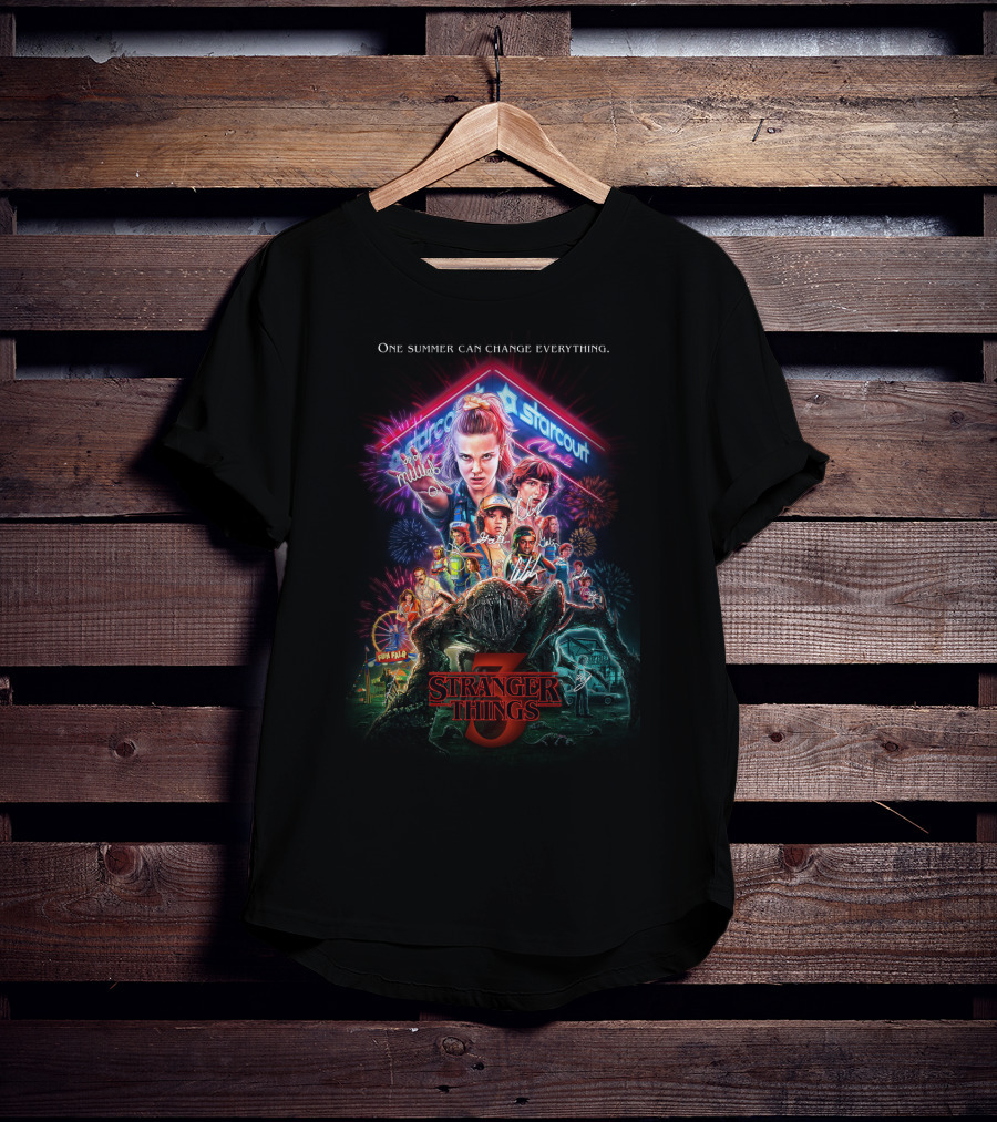 Stranger Things 3 One Summer Can Change Everything Starcourt Mall Fireworks Fun Fair T-Shirt