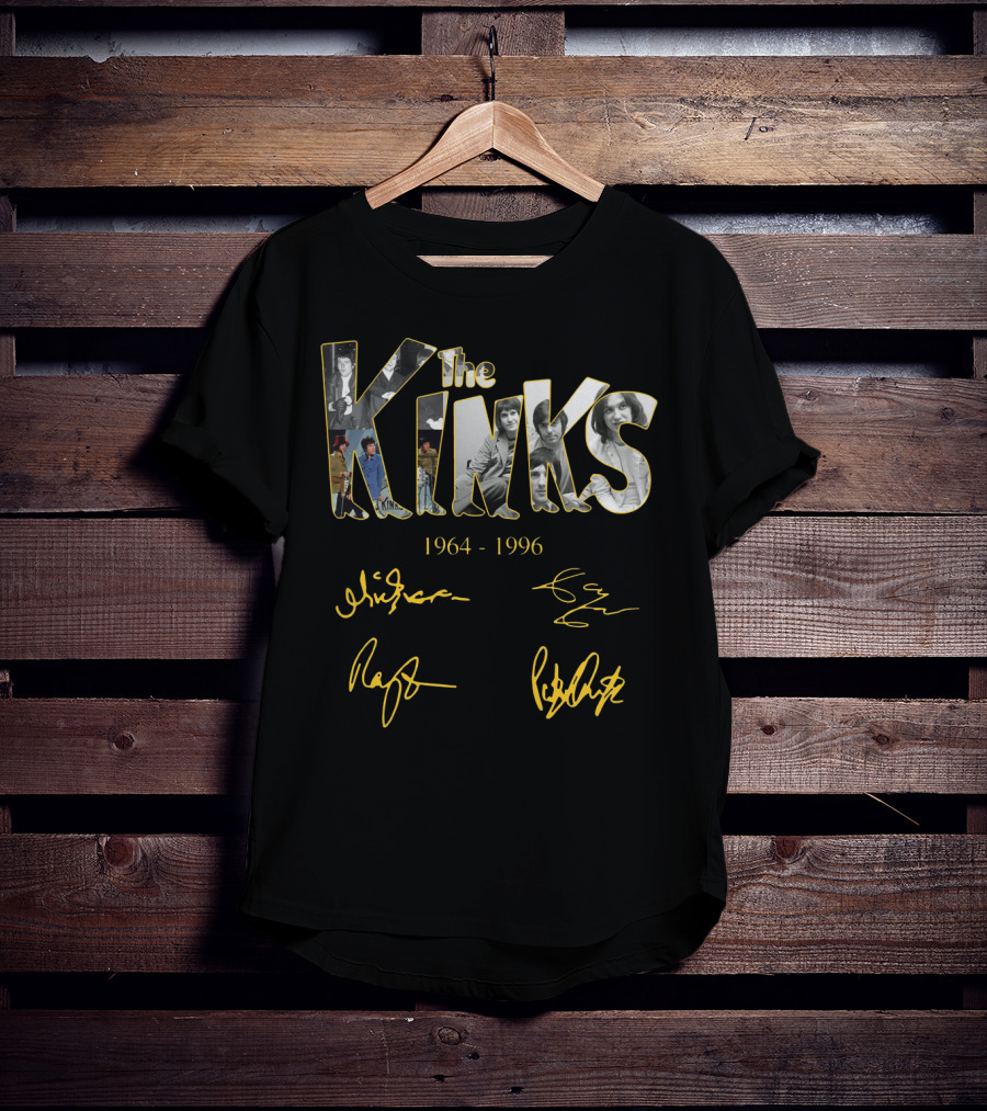 The Kinks 1964 1996 Signature Collage T-Shirt