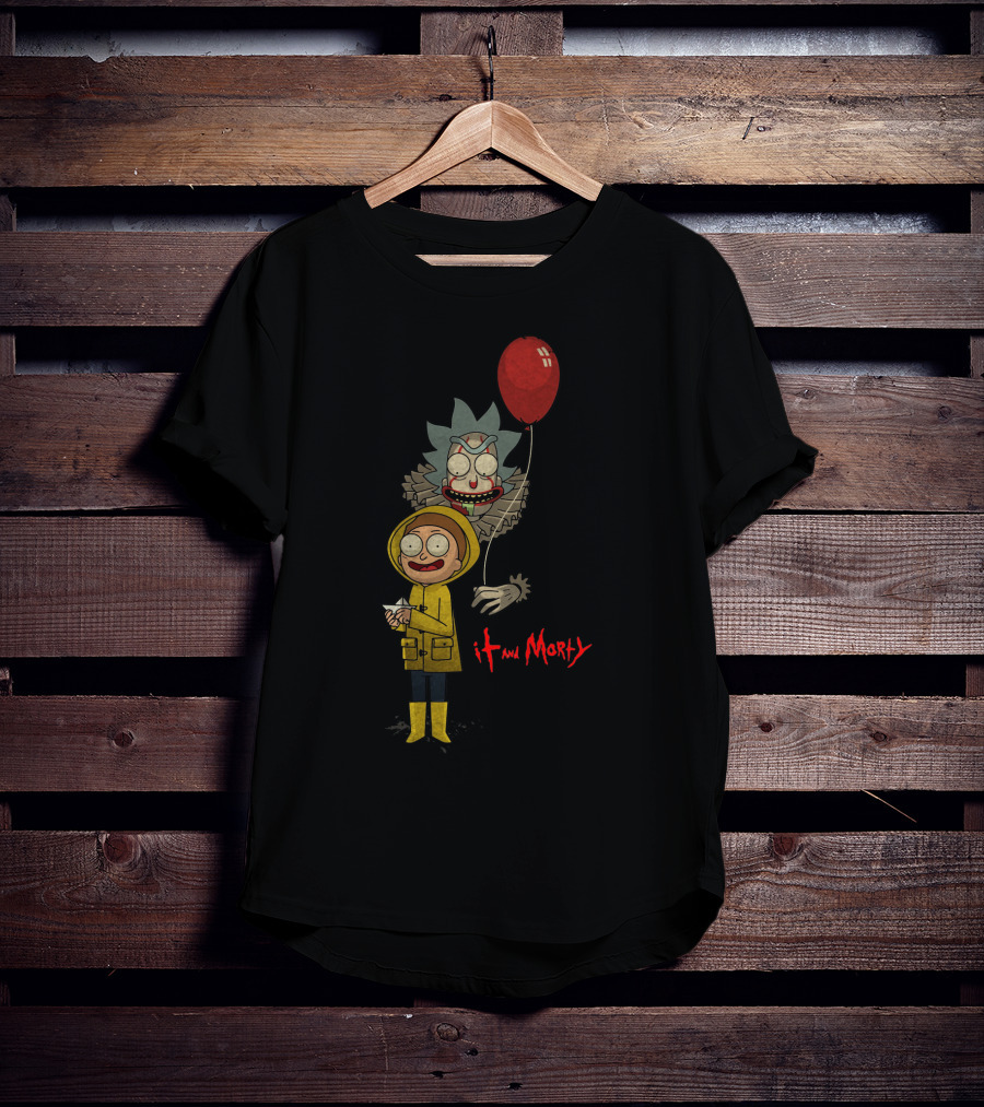 Rick And Morty It Clown Red Balloon Yellow Raincoat T-Shirt