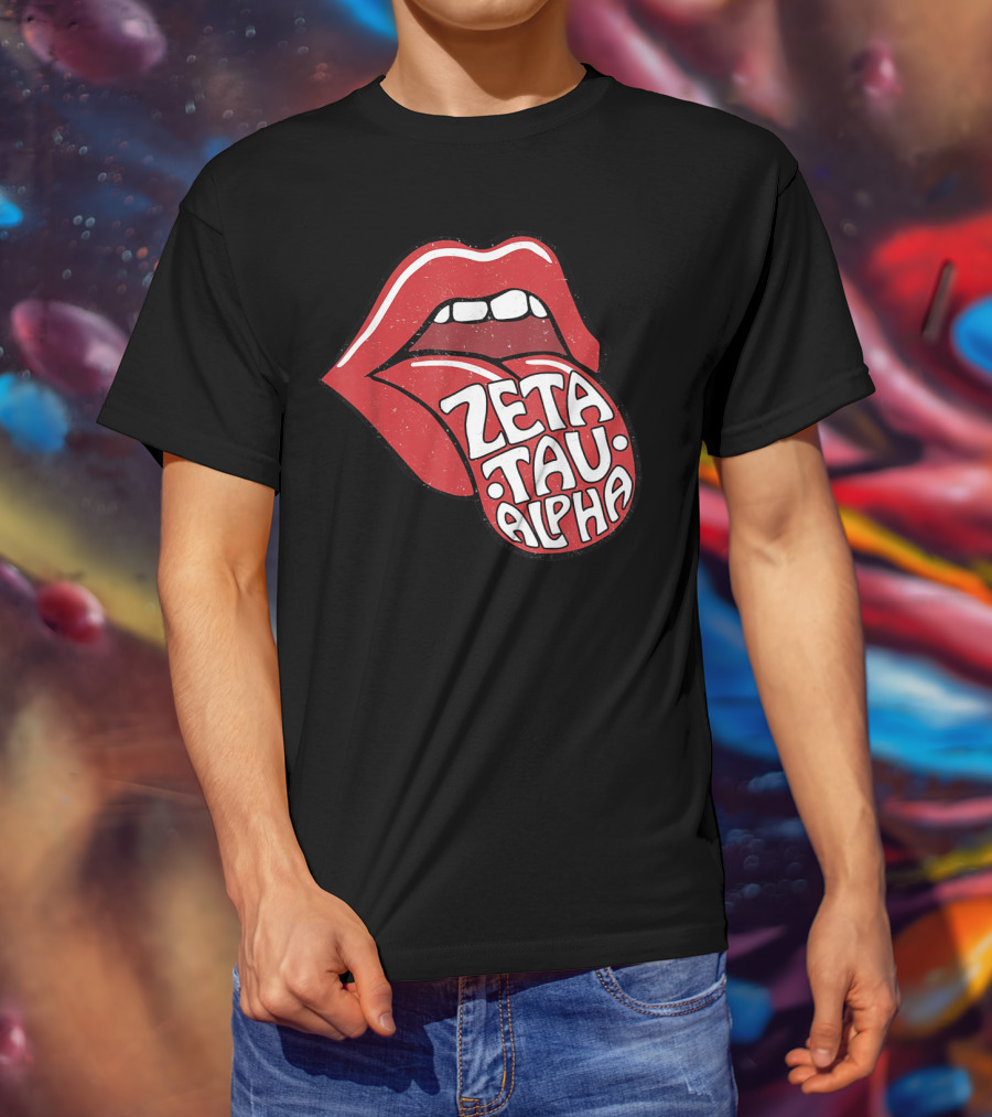 Zeta Tau Alpha Tongue Logo Pop T-Shirt