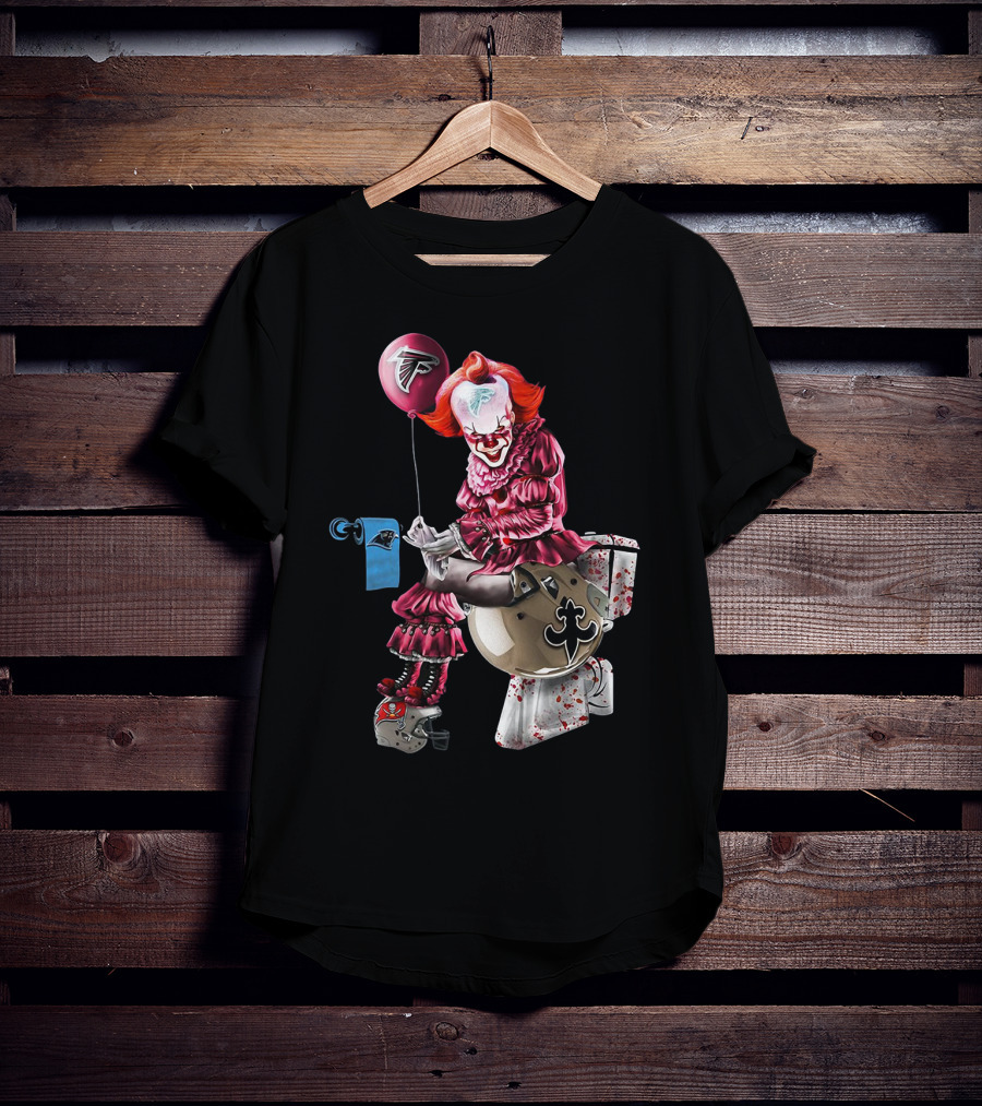 Atlanta Falcons Pennywise Carolina Panthers New Orleans Saints Toilet T-Shirt