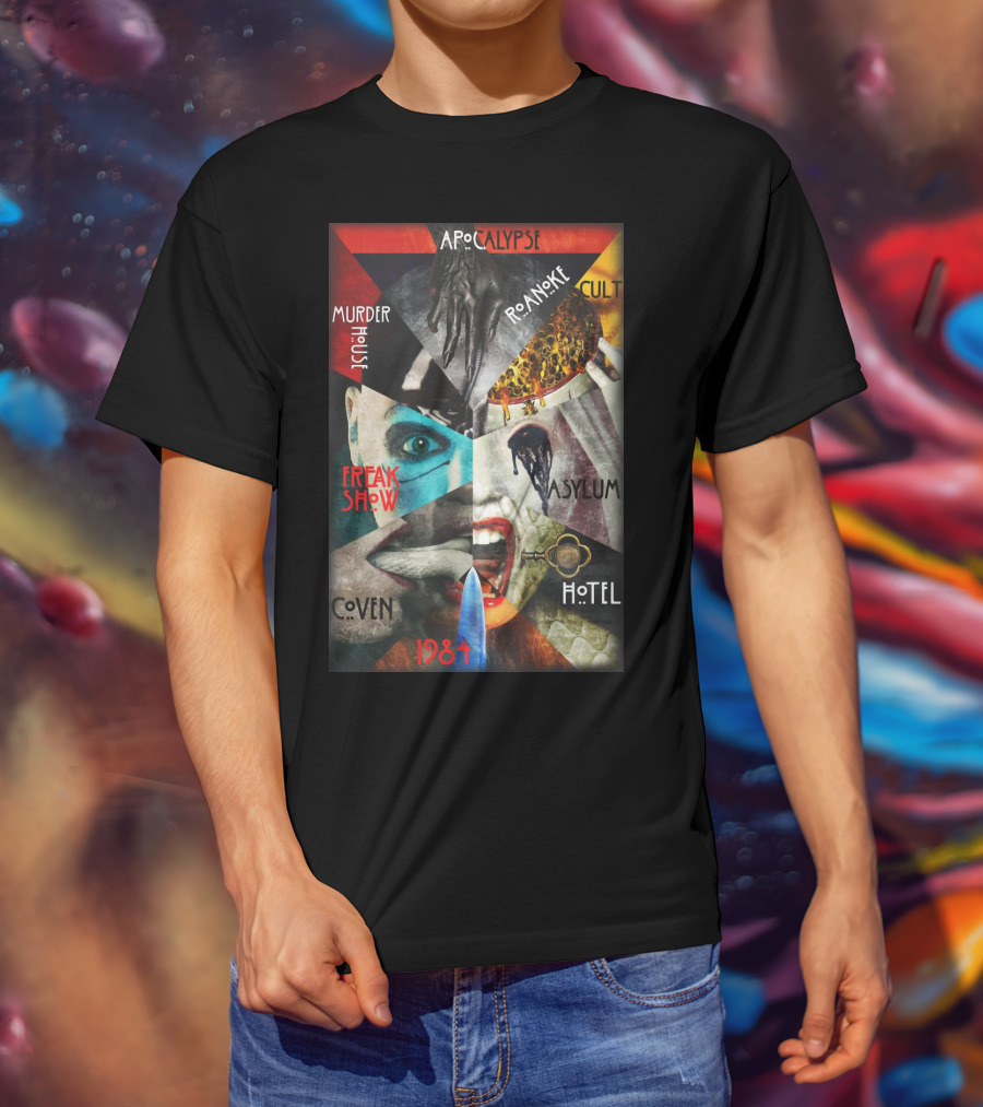 Apocalypse Roanoke Cult Murder House Freak Show Asylum Coven Hotel 1984 T-Shirt
