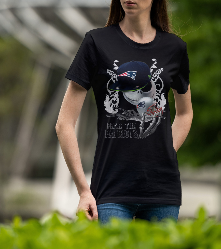 Jack Skellington Patriots Skull Fear The Patriots New Era Cap Football Helmet T-Shirt
