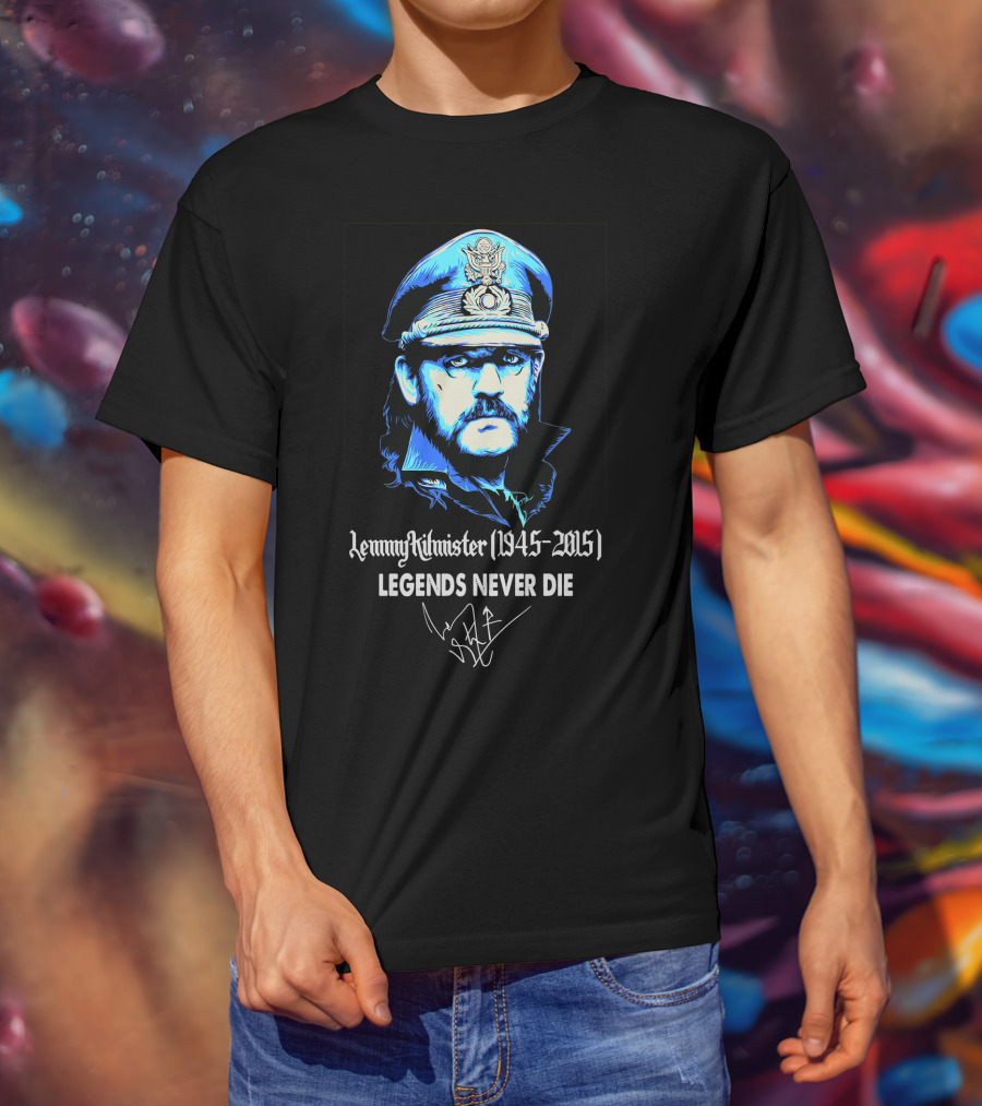 Lemmy Kilmister 1945-2015 Legends Never Die T-Shirt