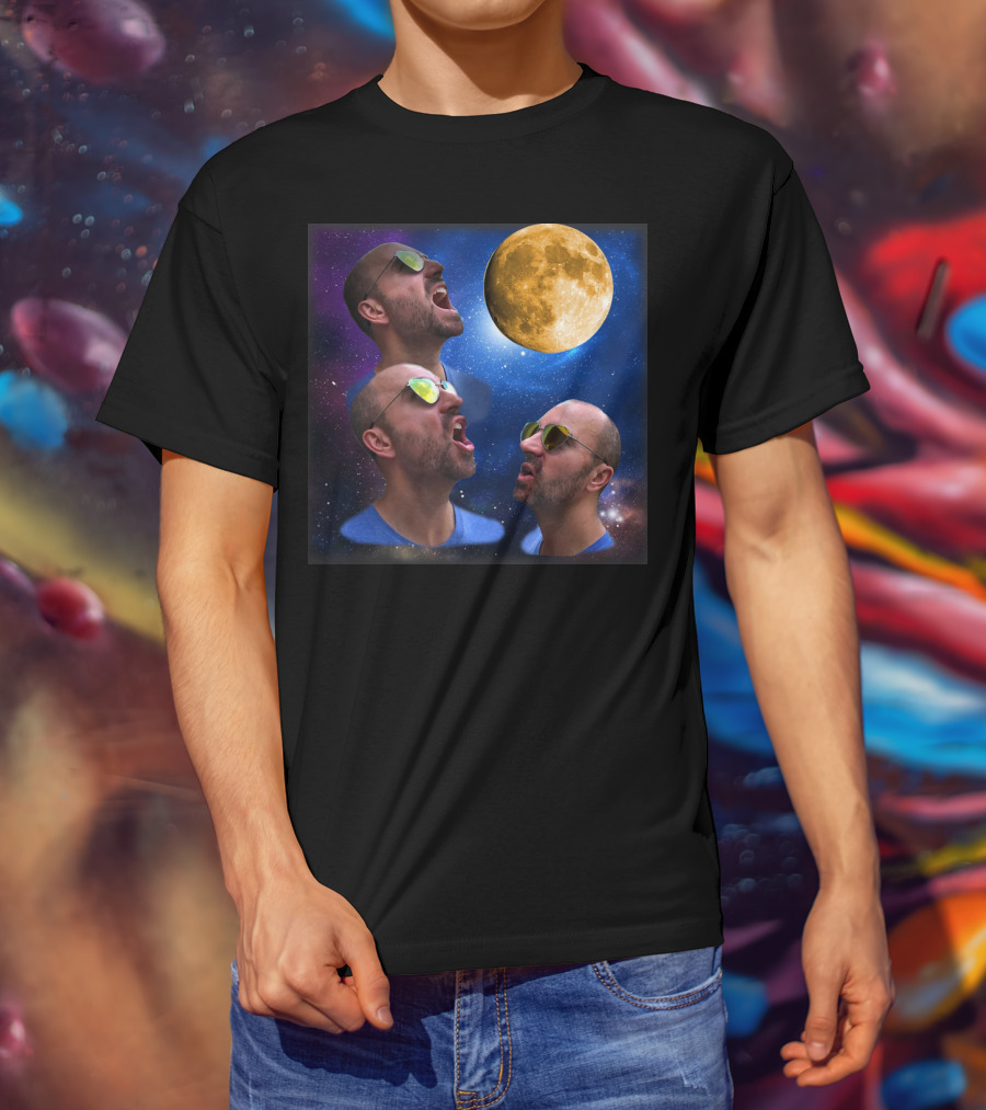 Zach Call Moon Space Night Sunglasses Trio T-Shirt