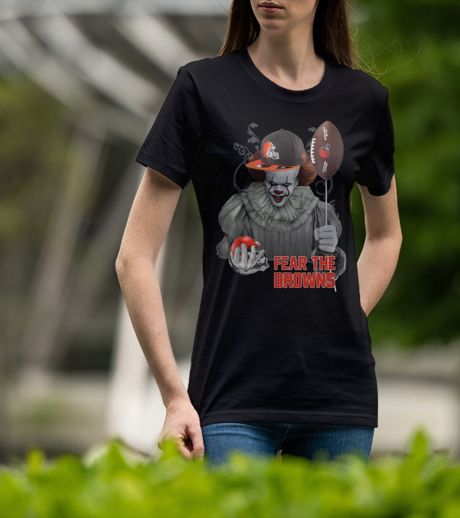 Pennywise Fear The Browns With Football And Cap T-Shirt