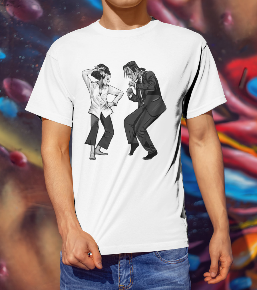 Pulp Fiction Frankenstein Dance Scene Mashup T-Shirt