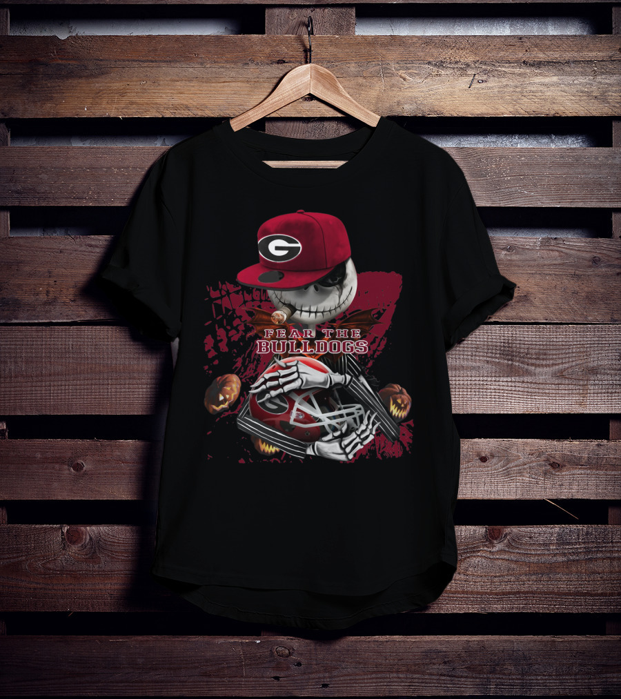 Jack Skellington Georgia Bulldogs Fear The Bulldogs T-Shirt