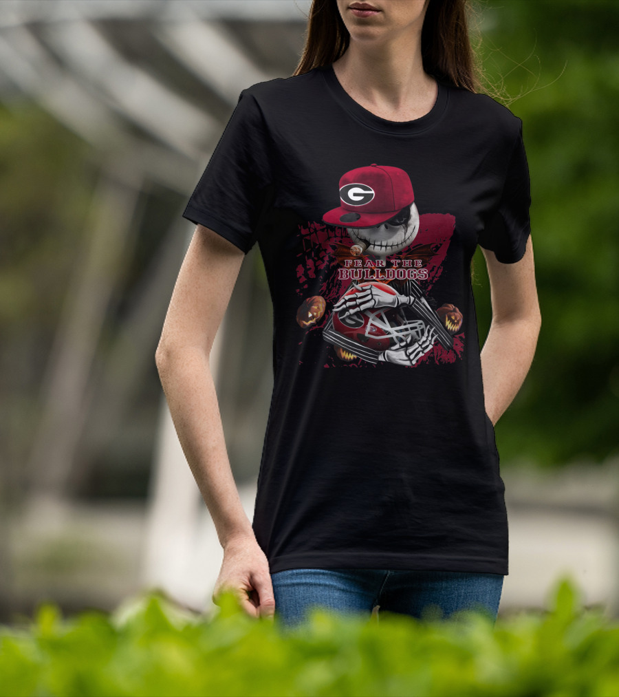 Jack Skellington Georgia Bulldogs Fear The Bulldogs T-Shirt