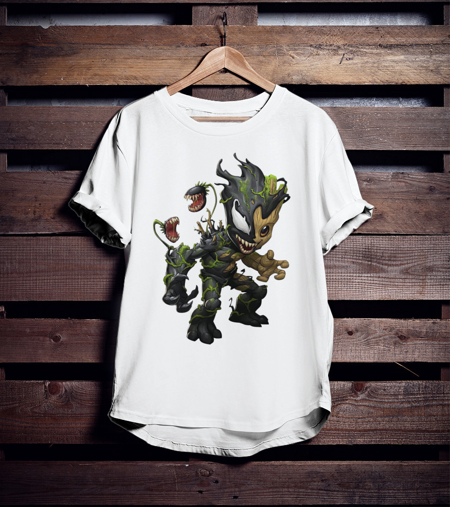 Halloween Venom Groot Monster Crossover Character T-Shirt