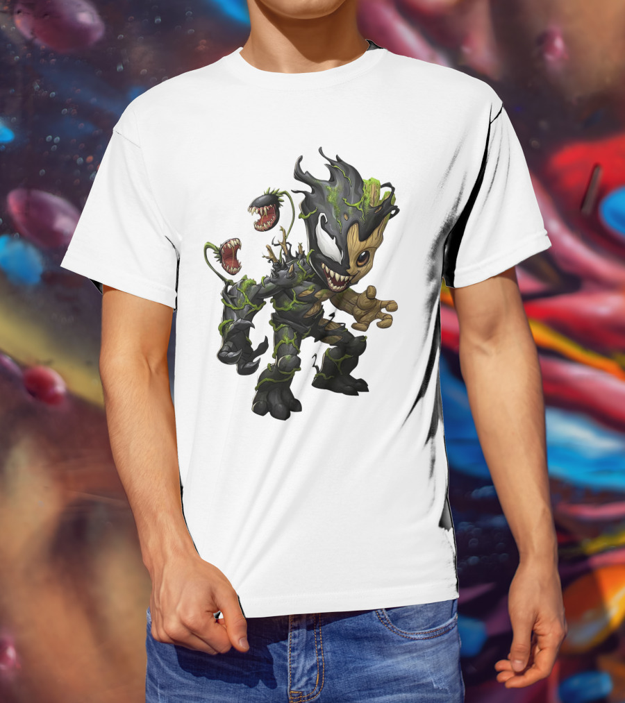 Halloween Venom Groot Monster Crossover Character T-Shirt