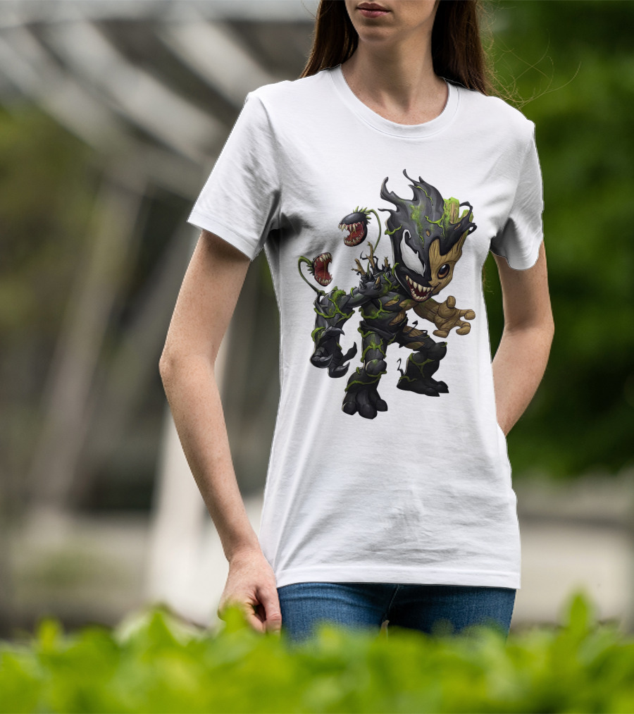 Halloween Venom Groot Monster Crossover Character T-Shirt