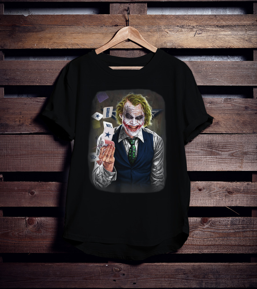 Dallas Cowboys Joker Nfl Playing Cards T-Shirt