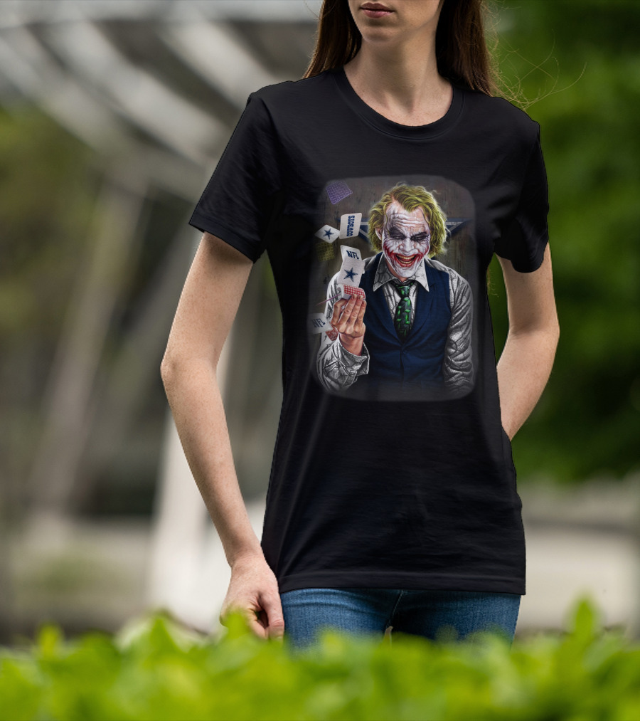 Dallas Cowboys Joker Nfl Playing Cards T-Shirt