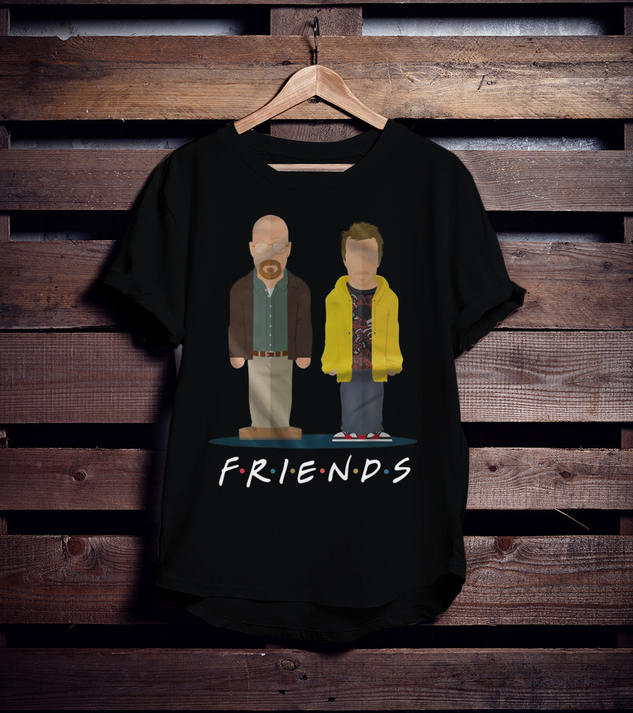 Breaking Bad Walter Jesse Cartoon Friends T-Shirt