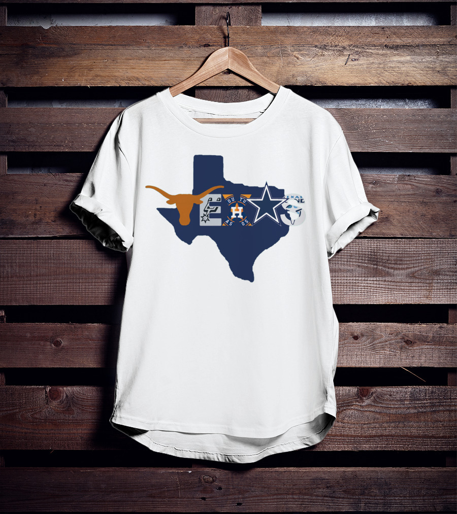 Texas Longhorns Houston Astros Dallas Cowboys Spurs Icons T-Shirt