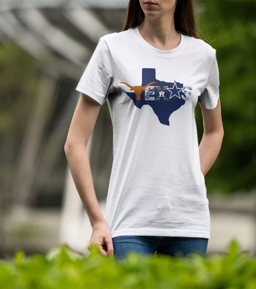 Texas Longhorns Houston Astros Dallas Cowboys Spurs Icons T-Shirt