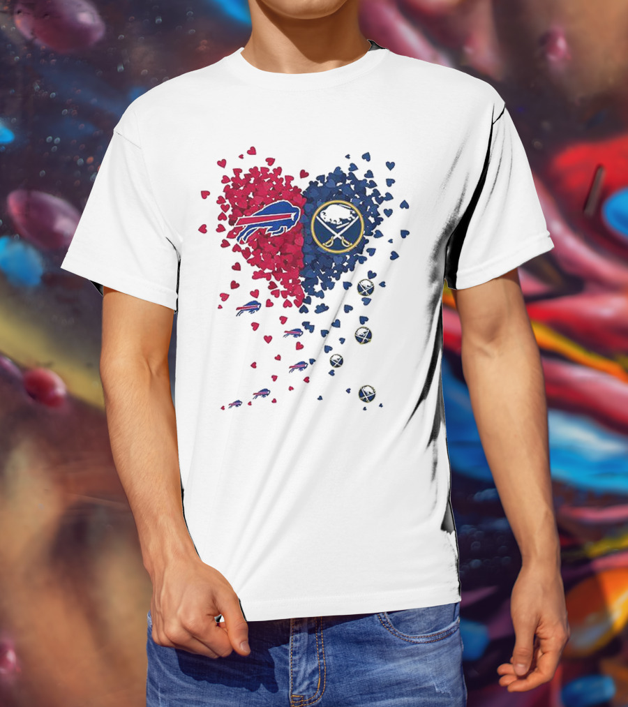 Buffalo Bills And Sabres Heart T-Shirt