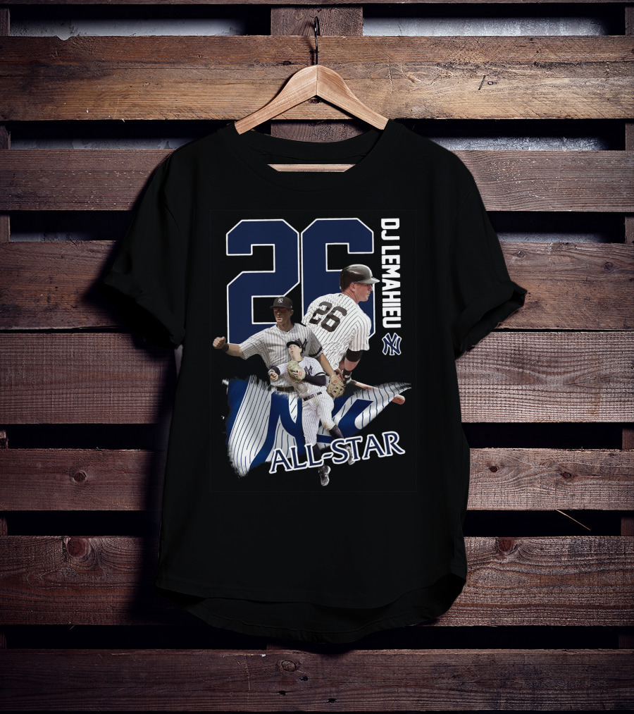 New York Yankees Dj Lemahieu 26 All-Star Yankees Team Player T-Shirt