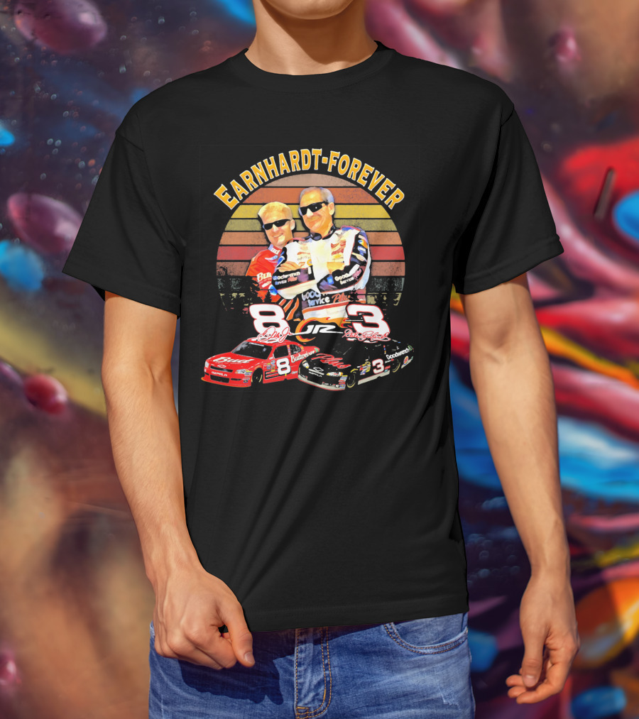 Earnhardt Forever No. 8 And 3 NASCAR Racing Legends T-Shirt